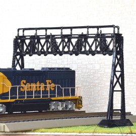 O Scale 1:48 Cantilever Block Signal Tower - Prewired LEDs, Black Brass-467946
